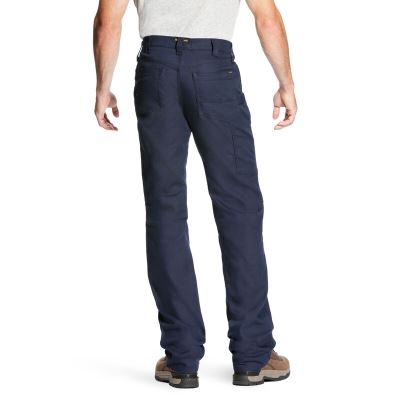 Ariat Work: Rebar M4 Low Rise DuraStretch Canvas Utility Boot Cut Pantalones Hombre - Azul Marino (T